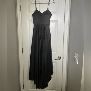 Black City Vibe Size Small Silk/Satin High-Low Dress